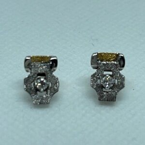 14k diamonds real solid gold real‎ earrings​